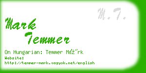 mark temmer business card